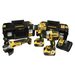 DEWALT COMBO KIT 18V DCK384P2T (DCD796+DCF887+DCG405) 2x5,0Ah