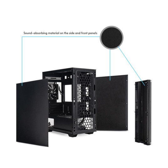 Chieftec AZ-01B-OP Mini Tower PC-kotelo Musta