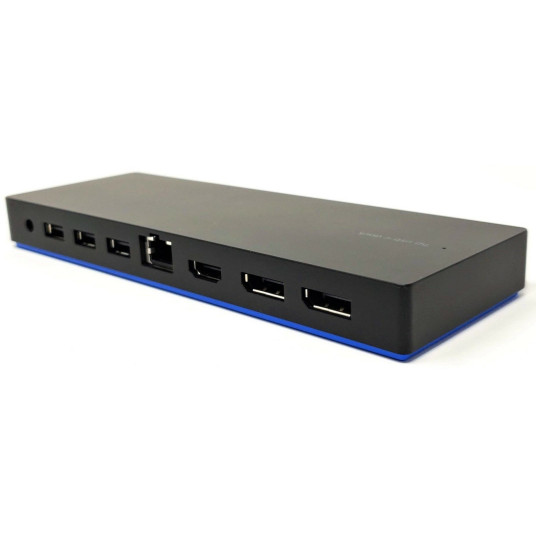 HP Elite USB-C Dock G4| 1 × USB 3.0| 1 × USB-C| 3,5 mm:n ääniliitäntä| 1 × Gigabit Ethernet| 1 × HDMI 2.0| 1 × DisplayPort| 2 × Powered USB 3.0| 1 × USB 2.0| Päivitetty/uusittu