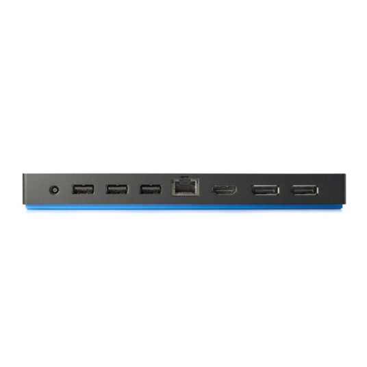 HP Elite USB-C Dock G4| 1 × USB 3.0| 1 × USB-C| 3,5 mm:n ääniliitäntä| 1 × Gigabit Ethernet| 1 × HDMI 2.0| 1 × DisplayPort| 2 × Powered USB 3.0| 1 × USB 2.0| Päivitetty/uusittu