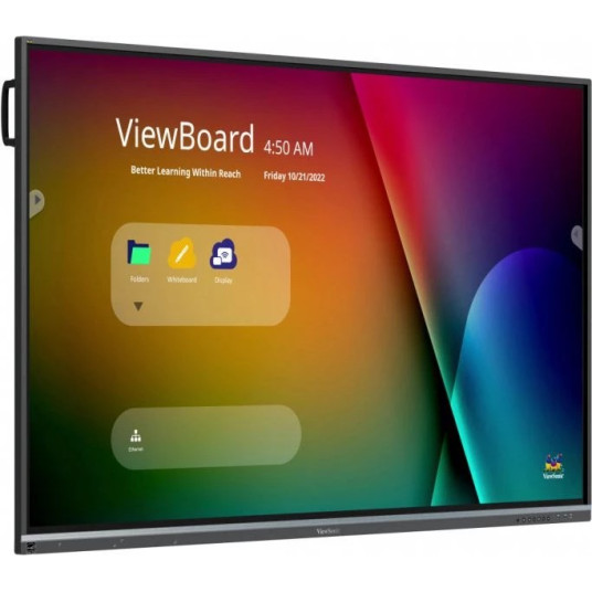 Viewsonic IFP7550-5F interaktiivinen valkotaulu 190,5 cm (75") 3840 x 2160 pikseliä kosketusnäyttö musta HDMI