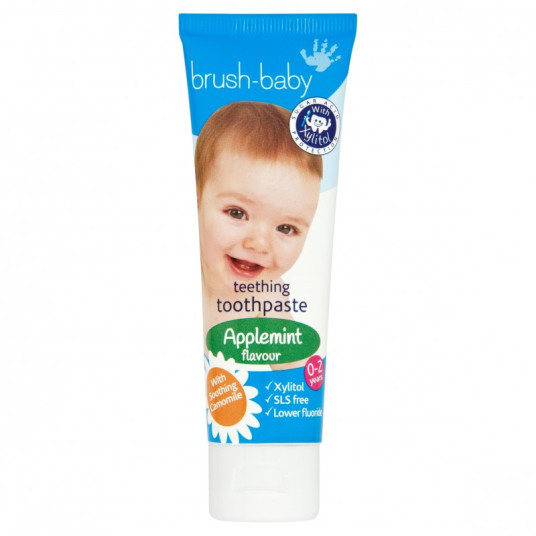 BRUSH BABY_Hammastahna 0-2-vuotiaille lapsille Omena-Mentti 50ml