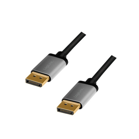 DisplayPort-kaapeli DP/M–DP/M, 4K/60Hz, alu,1