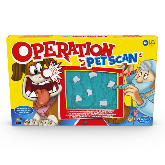 HASBRO Pet Scan Operation-peli (suomen- ja ruotsinkielinen)