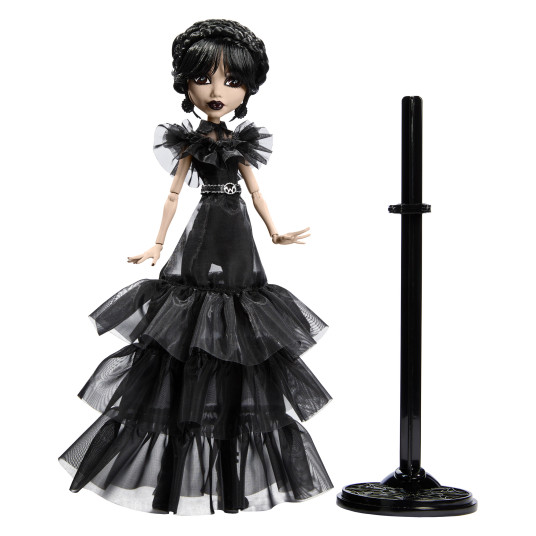 "Monster High X Wednesday Wednesday" -nukke mustassa mekossa
