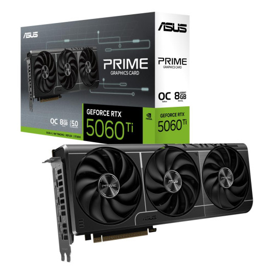 ASUS Prime -RTX5060TI-O8G NVIDIA GeForce RTX 5060 Ti 8 Gt GDDR7 NVIDIA GeForce RTX 5060 Ti 8 Gt GDDR7