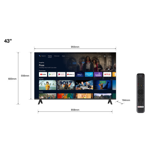 Televisio TCL 43S5400A Full HD 43" Smart