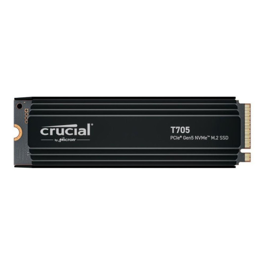 "M.2 2TB Crucial T705 NVMe PCIe 5.0 x 4 jäähdytyselementillä"