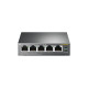 TP-Link TL-SG1005P Verkkoyhteydet Hallitsematon Gigabit Ethernet (10/100/1000) PoE-tuki Musta