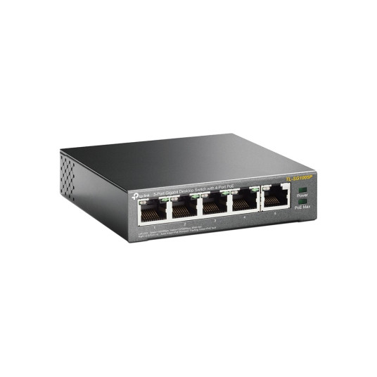 TP-Link TL-SG1005P Verkkoyhteydet Hallitsematon Gigabit Ethernet (10/100/1000) PoE-tuki Musta
