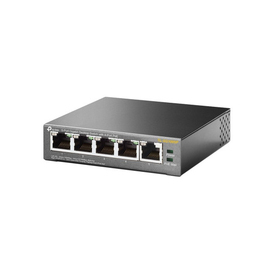 TP-Link TL-SG1005P Verkkoyhteydet Hallitsematon Gigabit Ethernet (10/100/1000) PoE-tuki Musta
