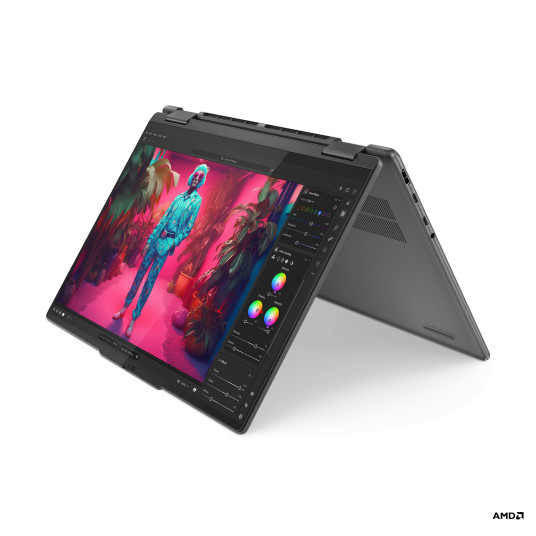 Kannettava tietokone Lenovo Yoga 7 2-in-1 14AHP9, AI-Powered Gaming PC, 14 WUXGA, AMD Ryzen 7, RAM 16GB, 512GB SSD, AMD Radeon 780M Graphics, Windows 11 Home, Grey 83DK002TPB