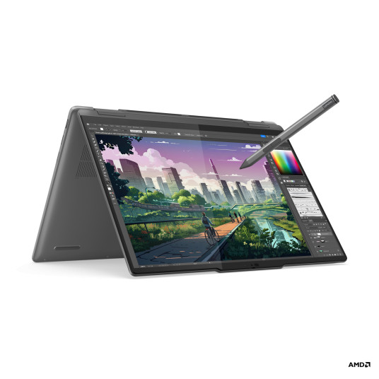 Kannettava tietokone Lenovo Yoga 7 2-in-1 14AHP9, AI-Powered Gaming PC, 14 WUXGA, AMD Ryzen 7, RAM 16GB, 512GB SSD, AMD Radeon 780M Graphics, Windows 11 Home, Grey 83DK002TPB
