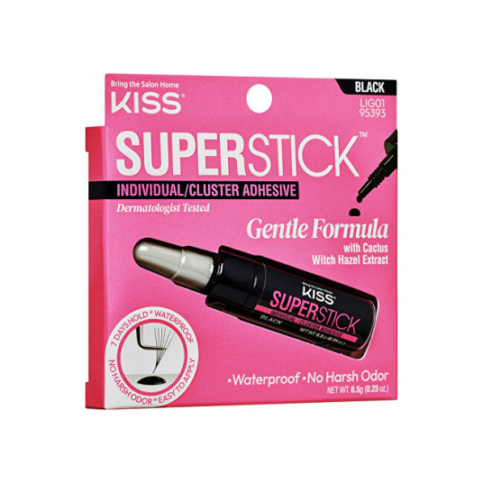 KISS - Eyelash Glue Super Stick Individual (Lash Cluster Adhesive) 6.5 g Black