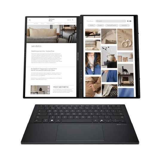 ASUS Zenbook Duo OLED UX8406CA-QL194W - 14" WUXGA OLED, Intel Core Ultra 9-285H, 32 GB RAM, 1 TB SSD, Intel Arc, Windows 11