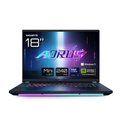 Kannettava tietokone GIGABYTE AORUS MASTER, 18 QHD+, Intel Core Ultra 9, RAM 32GB, 2TB SSD, NVIDIA GeForce RTX 5080, Windows 11 Pro, Black BYHC5DED65SP