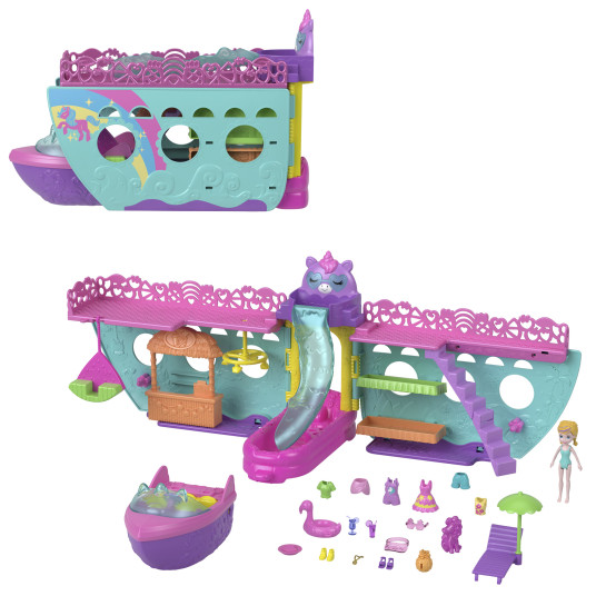 " Polly Pocket Unicorn Ship Set