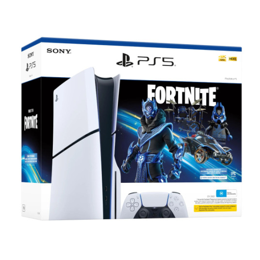 Pelikonsoli Sony Playstation 5 Slim (PS5) 1TB White Fortnite Cobalt Star Bundle