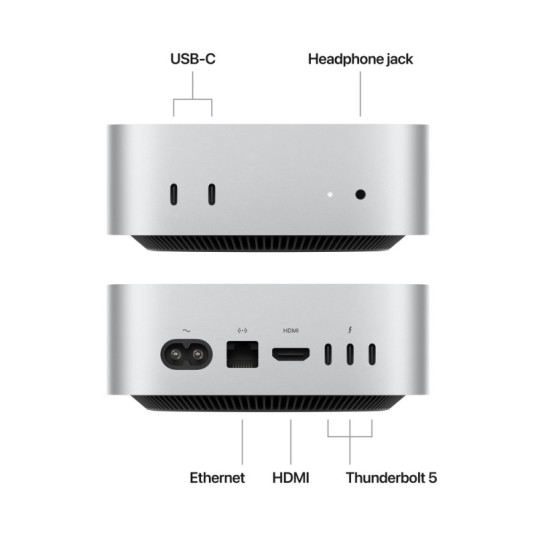 Kiinteä tietokone Mac mini Apple M4 10C CPU, 10C GPU/16GB/256GB SSD MU9D3ZE/A
