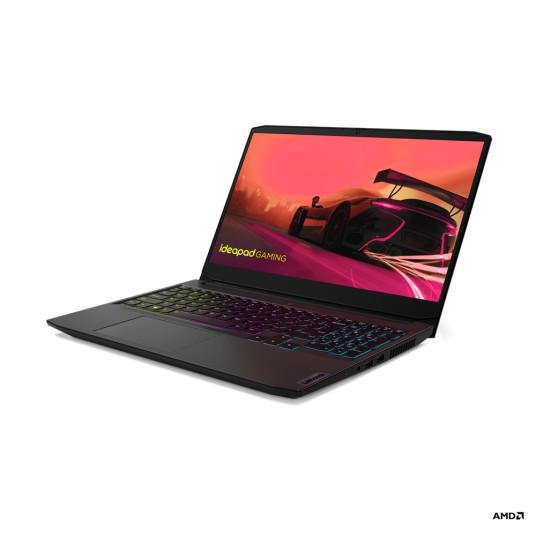 Lenovo IdeaPad Gaming 3 15ACH6, 15.6 FHD, AMD Ryzen 5 5500H, RAM 16GB (2x8), 512GB SSD, NVIDIA GeForce RTX 2050, Windows 11 Home, Shadow Black, 82K202CYMH