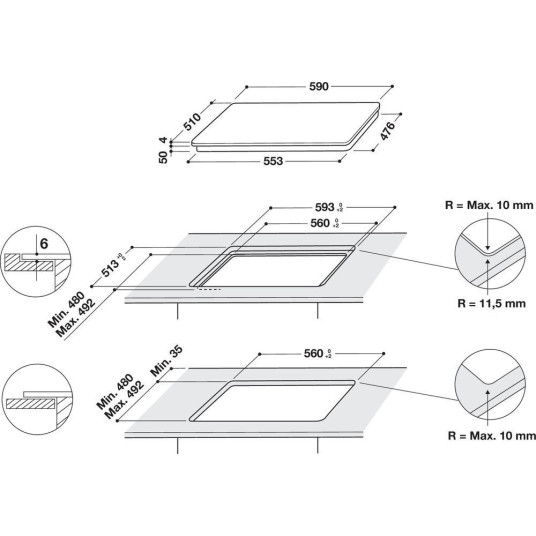 Induktioliesi Whirlpool WL B6860 NE/S