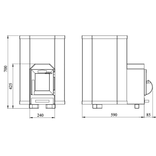 Kiinteän polttoaineen kiuas STOVEMAN 13LS, 15,4 kW
