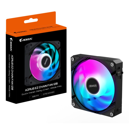 GIGABYTE AORUS EZ CHAIN FAN 120 emolevytuuletin 12 cm Musta 1 kpl