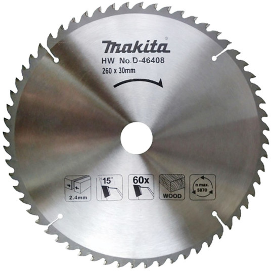 MAKITA KIERTOSAHANTERÄ 260x30x 60z