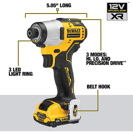 DEWALT DCF801D2-QW Sähköinen ruuvimeisseli tai iskutyökalu