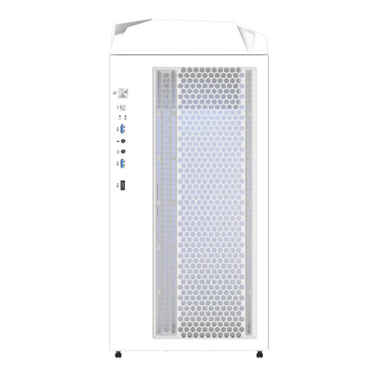 GIGABYTE C301 GLASS WHITE Midi Tower PC-kotelo Valkoinen
