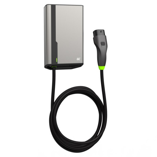 Green Cell EVGC021A2275 Sähköajoneuvojen latausasema Harmaa alumiiniseinä 3 sisäänrakennettua näyttöä LED