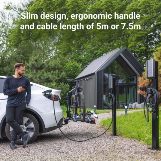 Green Cell EVGC021A2275 Sähköajoneuvojen latausasema Harmaa alumiiniseinä 3 sisäänrakennettua näyttöä LED