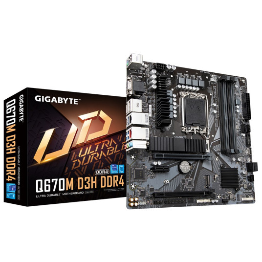 GIGABYTE Q670M D3H DDR4-emolevy Intel Q670 LGA 1700 micro ATX-emolevy Intel Q670 LGA 1700