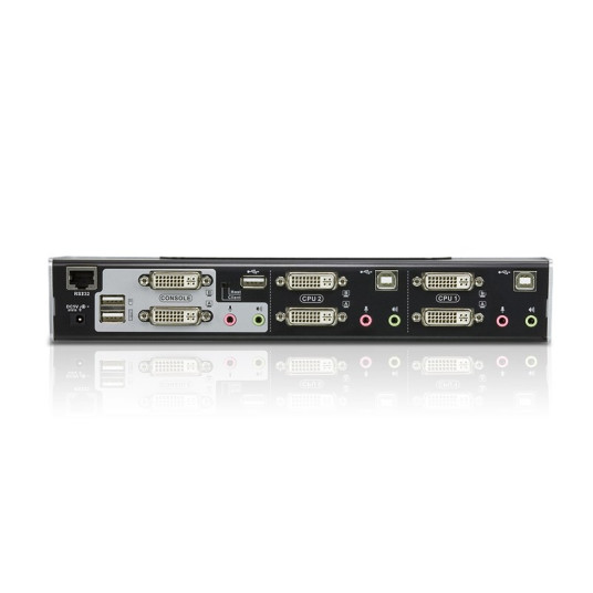 ATEN CS1642A KVM-kytkin telineasennus Musta, hopea