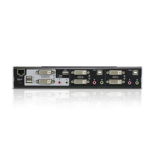 ATEN CS1642A KVM-kytkin telineasennus Musta, hopea