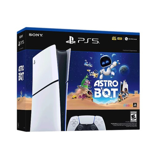 Pelikonsoli Sony Playstation 5 Slim Digital Edition (PS5) 1TB White + ASTRO BOT Bundle