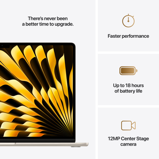 Kannettava Apple MacBook Air 15” Apple M4 10C CPU, 10C GPU/24GB/512GB SSD/Starlight/SWE MC6K4KS/A