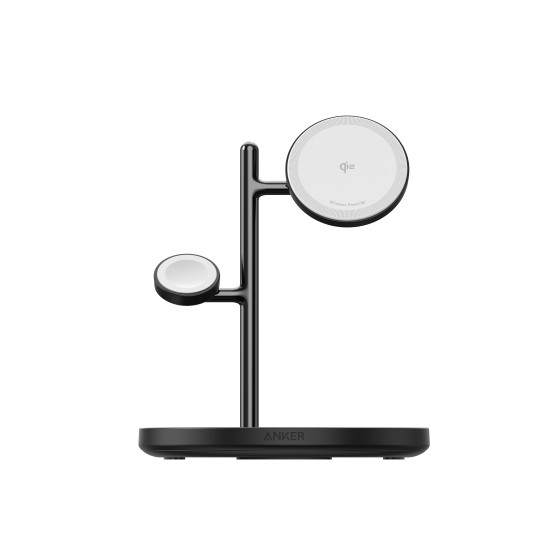 Anker MagGo magneettinen langaton laturi (Qi 2.0, 15W), 3-in-1 jalusta, musta | Anker