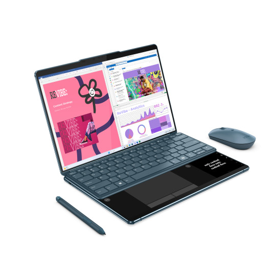 Kannettava tietokone Lenovo Yoga Book 9 13IMU9, AI PC, 2x 13.3 2.8K, Intel Core Ultra 7, RAM 16GB, 1TB SSD, Intel Graphics, Windows 11 Home, Tidal Teal 83FF001VGE