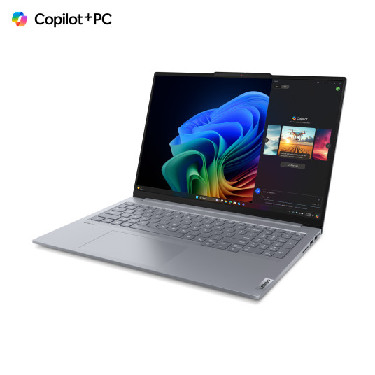 Kannettava tietokone Lenovo ThinkBook 16 G7 QOY, AI Copilot+ PC, 16 WUXGA, Snapdragon X Plus X1P-42-100, RAM 16GB, 512GB SSD, Qualcomm Adreno GPU, Windows 11 Pro, Luna Grey 21NH0005GE