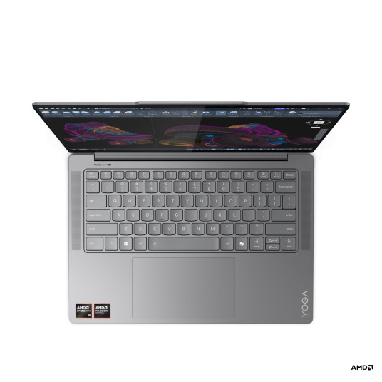 Kannettava tietokone Lenovo Yoga Pro 7 14ASP9, AI Copilot+ PC, 14 2.8K, AMD Ryzen AI 9, RAM 32GB, 1TB SSD, AMD Radeon 880M Graphics, Windows 11 Home, Luna Grey 83HN001DGE