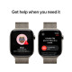 Älykello Apple Watch Series 10 GPS + Cellular 46mm Natural Titanium Case with Natural Milanese Loop - M/L