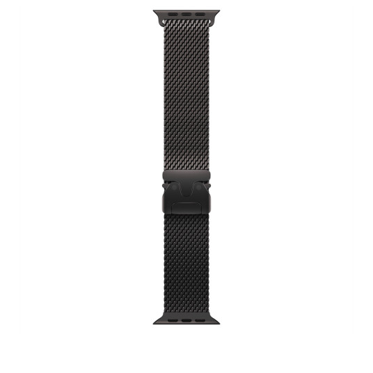 Rannekoru Apple Watch 49mm Black Titanium Milanese Loop - Large