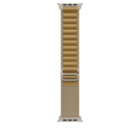 Rannekoru Apple Watch 49mm Tan Alpine Loop - Medium - Natural Titanium Finish