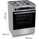 Kaasuliesi sähköuunilla Gorenje GKS6C70XJ