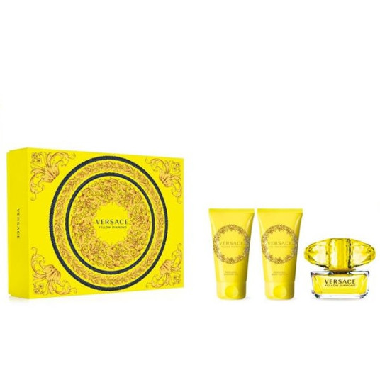 SET VERSACE Yellow Diamond EDT spray 50ml + BODY LOTION 50ml + SHOWER GEL 50ml