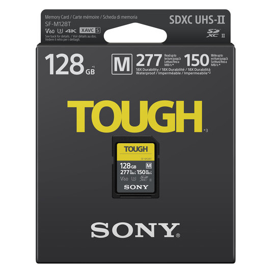 Sony SDXC M Tough series 128GB UHS-II Class 10 U3 V60