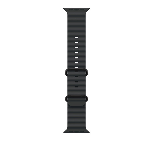 Apple Watch 49 mm musta Ocean-ranneke, mustatitaani