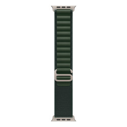 Apple Watch 49 mm tummanvihreä Alpine-ranneke, suuri, luonnontitaani