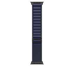Apple Watch 49 mm laivastonsininen Alpine-ranneke, suuri, mustatitaani